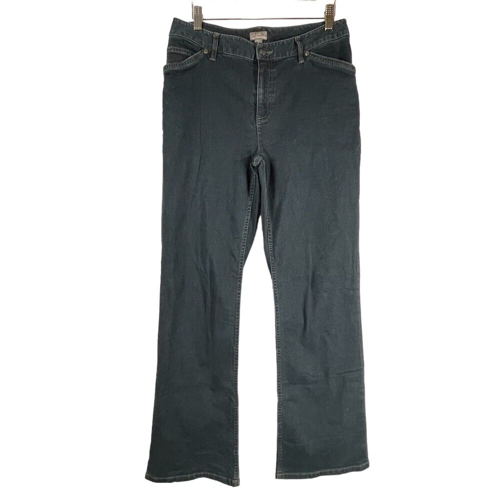 J. Jill Boot Cut Tried & True at Waist Dark Wash denim Blue Jeans Womens SIZE 8